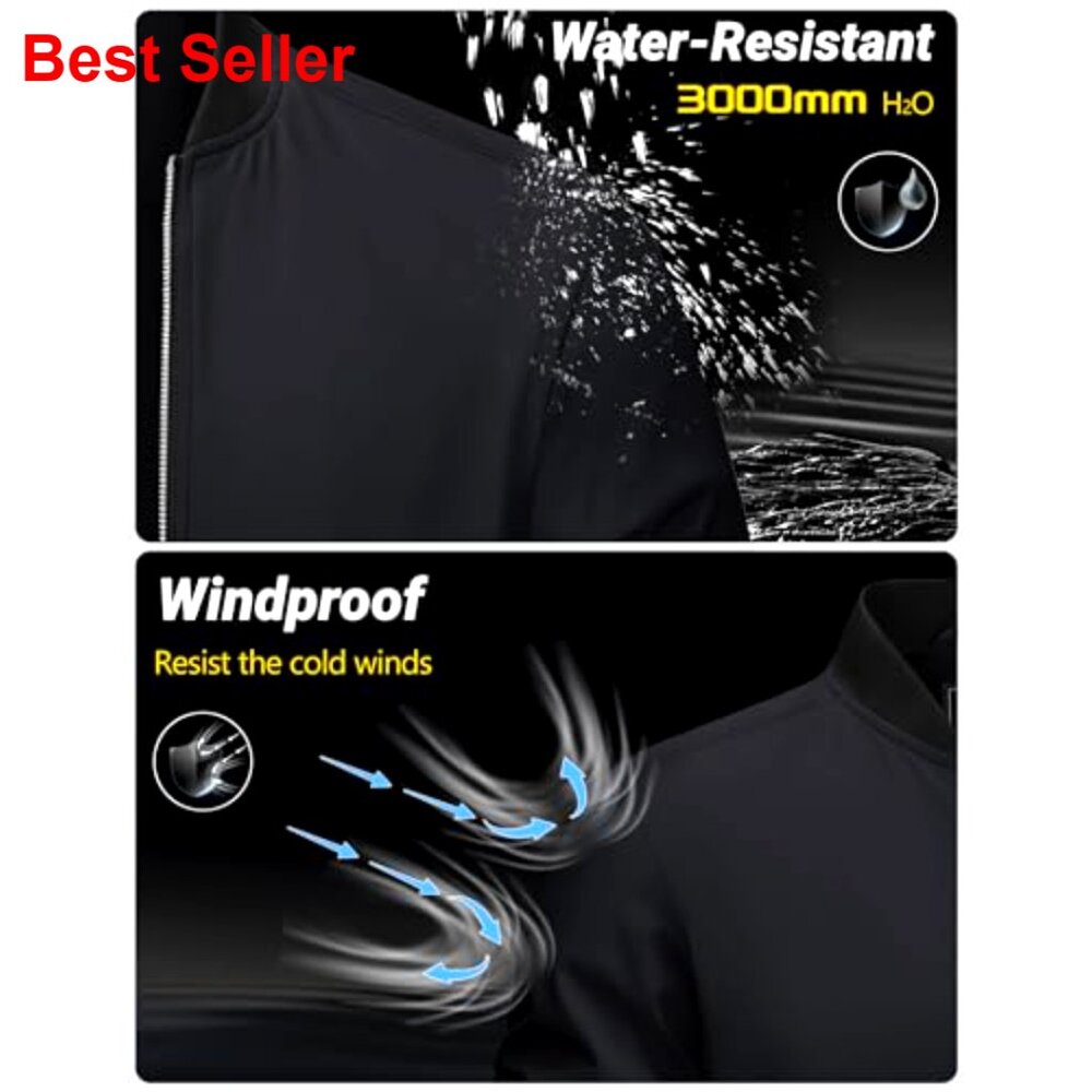 Polyester Bomber Jacket Windproof Padded Casual F… - image 4